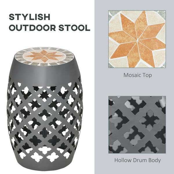 Mosaic Round Outdoor Side Table