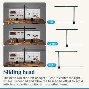 Sliding Flex Clamp LED Desk Lamp