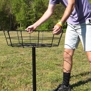 24-Chain Portable Disc Golf Basket — Black, PDGA Approved