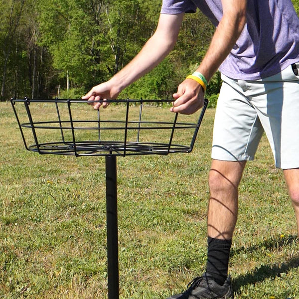 24-Chain Portable Disc Golf Basket — Black, PDGA Approved