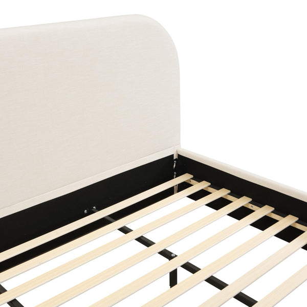 Upholstered Platform Bed Frame with Headboard