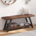 Rustic Entryway Bench with Shoe Storage