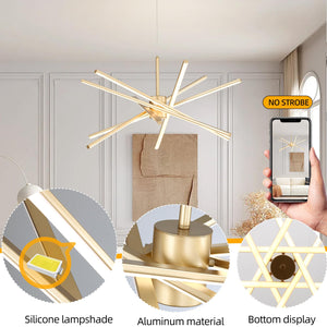 33-Inch Dimmable Sputnik LED Chandelier