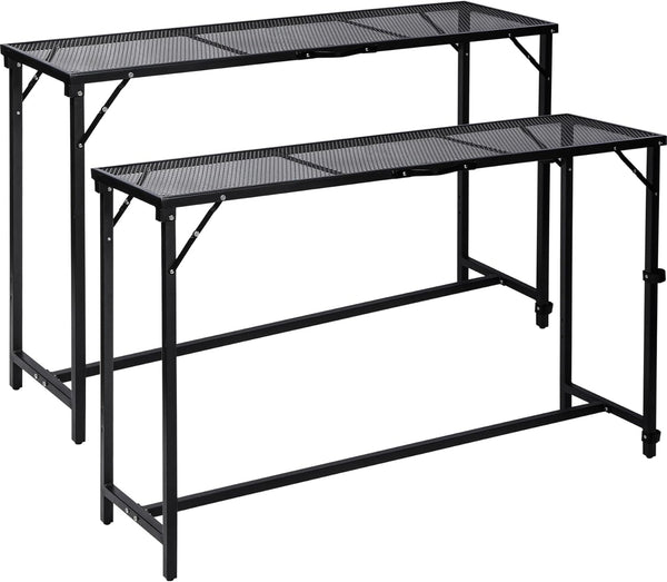 Folding Outdoor Bar Table with Waterproof Mesh Top