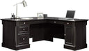 L-Shaped Executive Desk with File Cabinet & Storage Drawers