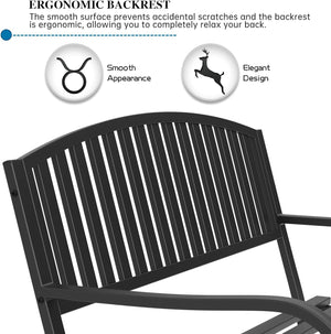 50" Cast Iron Outdoor Bench