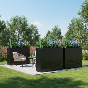 Metal Rectangular Planter Box — 38" Raised Garden Bed, Galvanized Steel, Easy Assembly