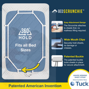 Bed Sheet Holder Straps with 360° Tightener & Gripper Clips