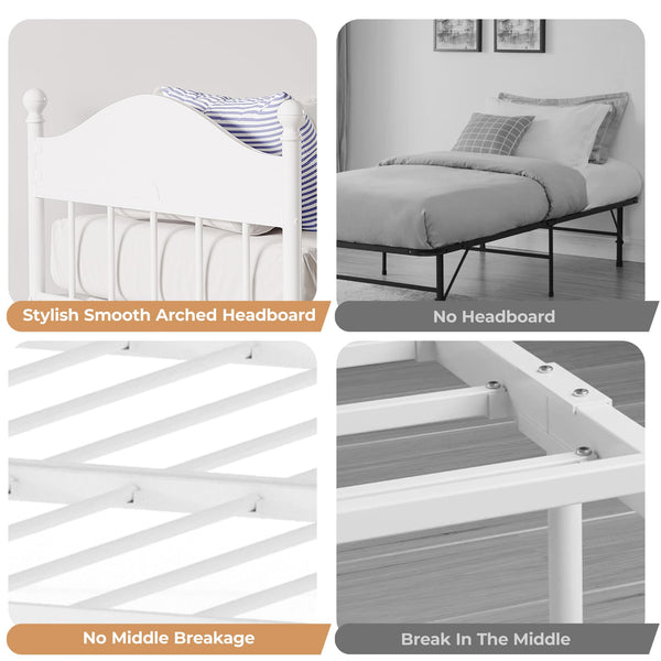 Twin Metal Daybed with Trundle and Headboard