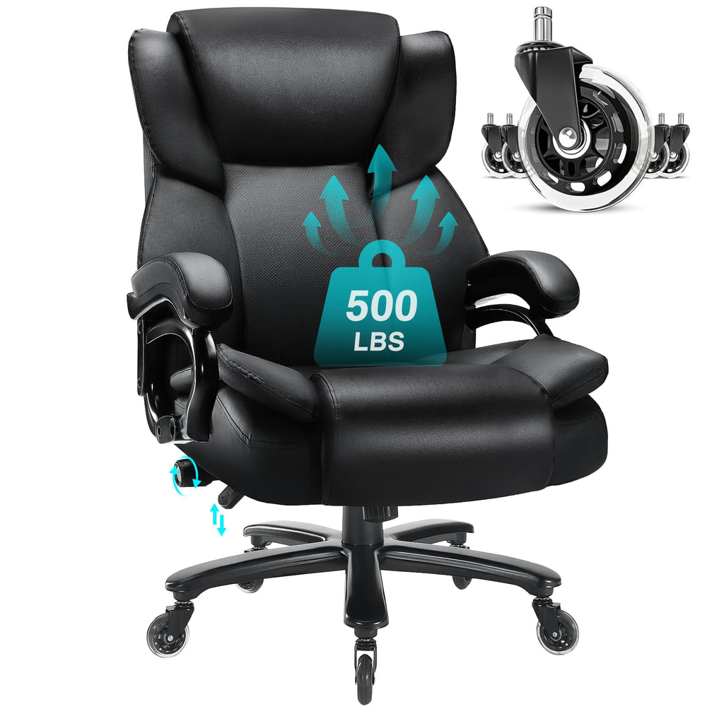 Big & Tall Heavy-Duty Executive Office Chair – 500 LBS Capacity