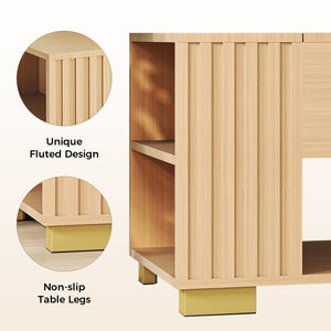 Lift Top Coffee Table with Hidden Storage & Adjustable Shelves