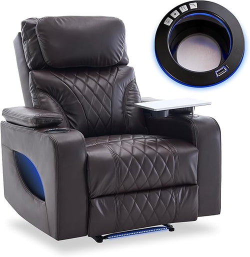 Electric Power Recliner Chair with Massage, Heating & Cooling Cup Holder
