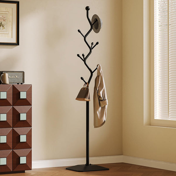 Metal Coat Rack with 8 Hooks – Tree Branch Design