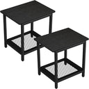 2-Tier Outdoor Side Table with Storage