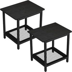 2-Tier Outdoor Side Table with Storage