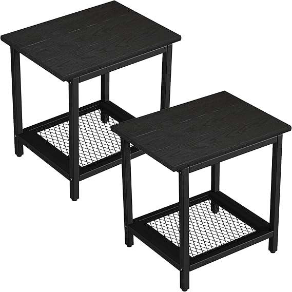 2-Tier Outdoor Side Table with Storage