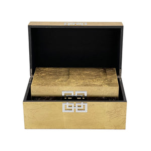 Decorative Wooden Storage Box Set with Hinged Lid — Set of 2