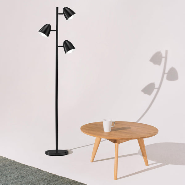 LED Tree Floor Lamp – 3-Head Adjustable, 2400 Lumens