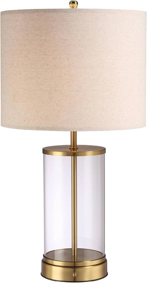 Cordless Rechargeable Glass Table Lamp with Touch Dimmer