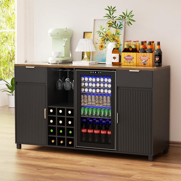Large Coffee Bar Cabinet with Fridge Space