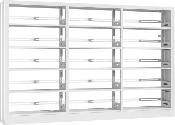 5-Tier Metal Bookcase with Adjustable Shelves