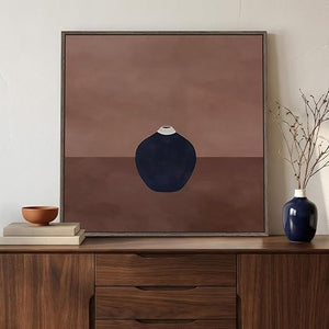 Framed Square Abstract Wall Art 24x24 Inch