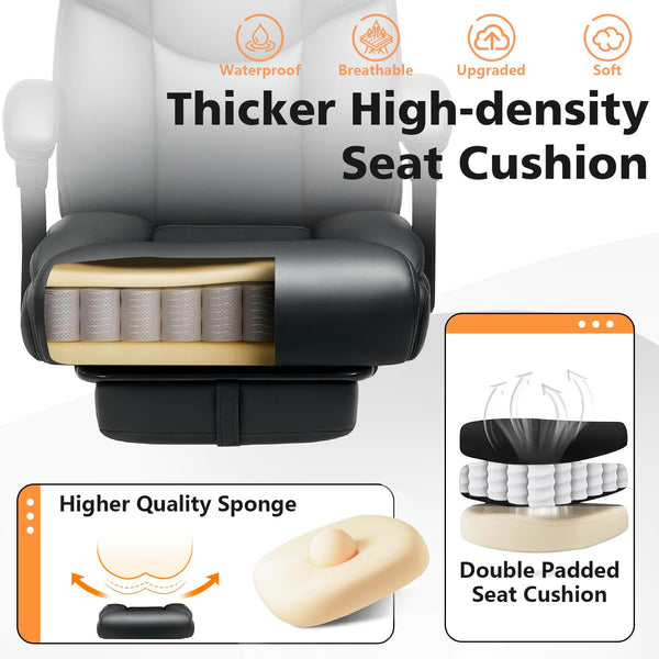 400lb Big & Tall Reclining Office Chair with Footrest