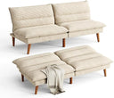 Corduroy Futon Sofa Bed with Adjustable Backrest