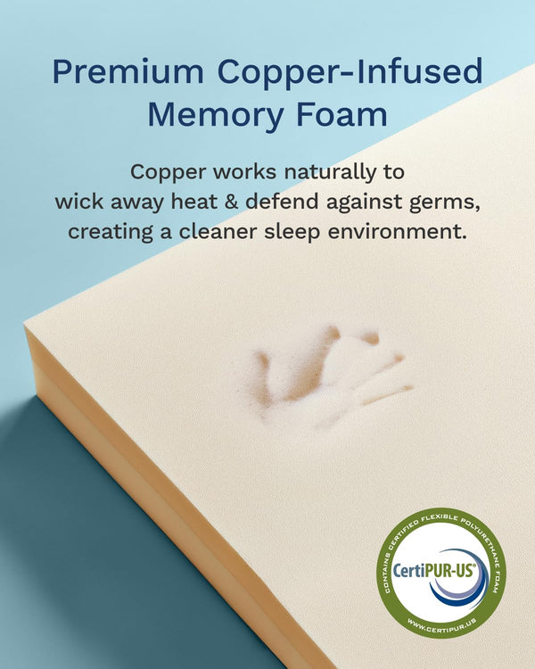 4-Inch Active Cooling Memory Foam Mattress Topper