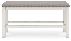 Counter Height Dining Bench with Cushioned Seat