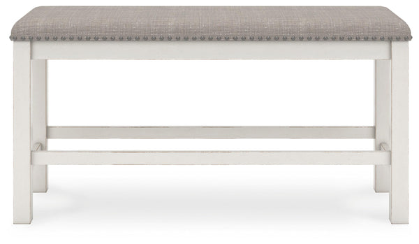 Counter Height Dining Bench with Cushioned Seat