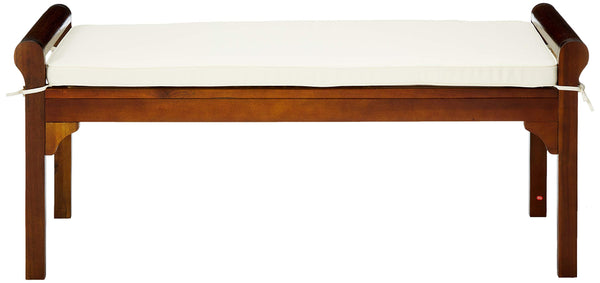 Wood Bench with Cushion