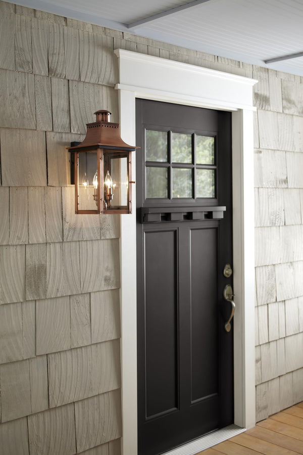 Aged Copper Outdoor Wall Lantern 2-Light