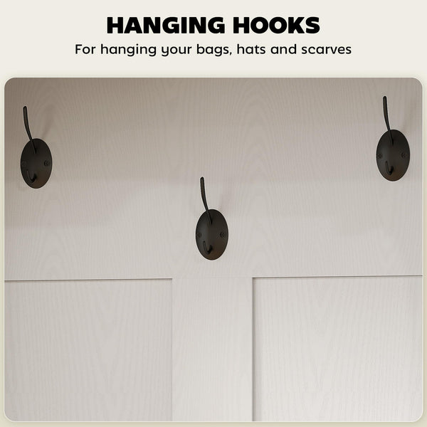 3-in-1 Hall Tree with Shoe Storage, Coat Rack & Entryway Bench