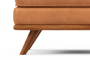 Top-Grain Leather Ottoman