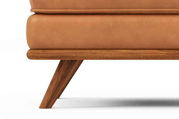 Top-Grain Leather Ottoman