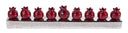 Pomegranate Strip Hanukkah Menorah — Aluminum, 14.5 Inch