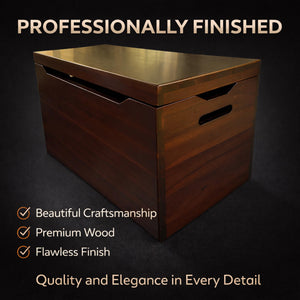 Solid Wood Storage Chest with Lid