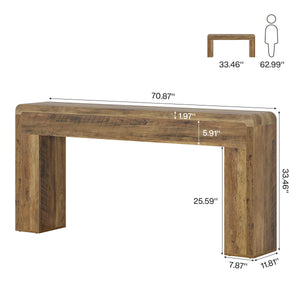70.9-Inch Extra Long Console Table – Farmhouse Entryway Sofa Table