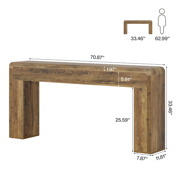 70.9-Inch Extra Long Console Table – Farmhouse Entryway Sofa Table