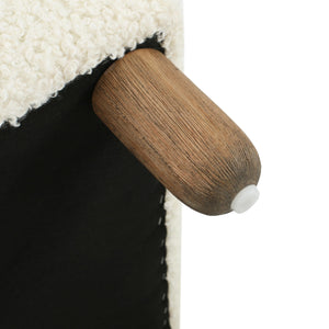 Boucle Rectangular Ottoman Bench
