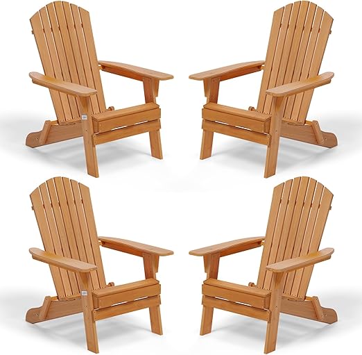 Folding Adirondack Chair – Solid Fir Wood, Outdoor