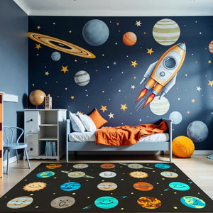 Smiley Face Classroom Rug – Educational Kids Area Rug