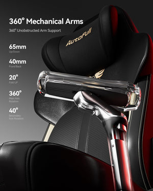 Ergonomic Gaming Chair with Lumbar Support, Massage & Heated Seat