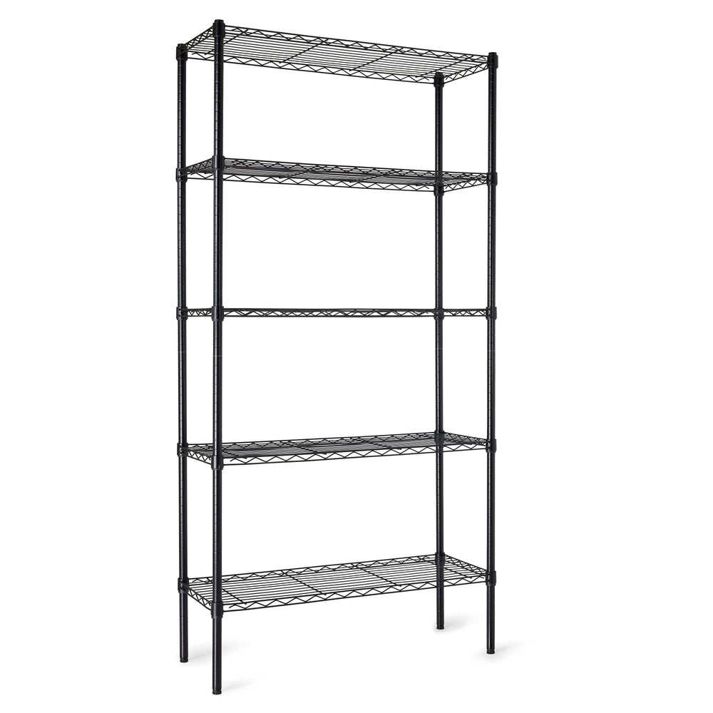 5-Shelf Adjustable Heavy Duty Steel Wire Storage Shelving Unit