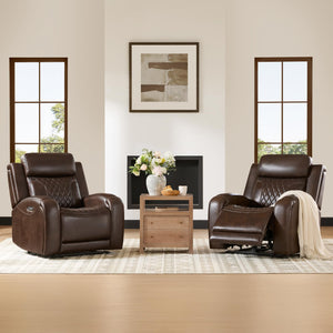 Power Recliner Chair with Adjustable Headrest & USB Ports