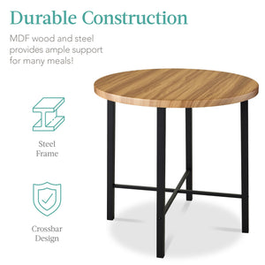 5-Piece Round Counter Height Dining Set with 4 Chairs