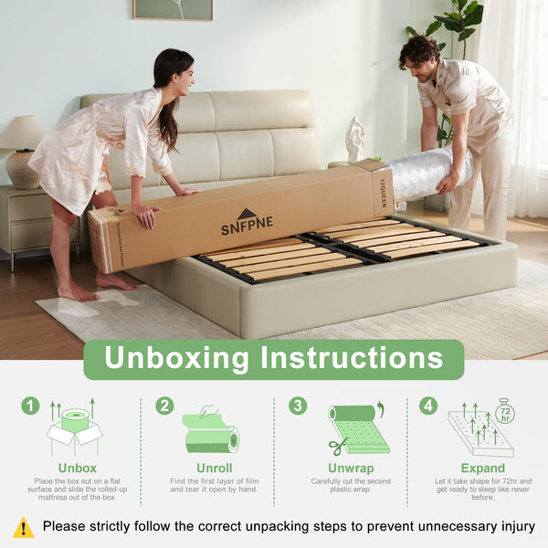 Queen Size 12 Inch Hybrid Mattress – Medium Firm Memory Foam with Pocket Springs