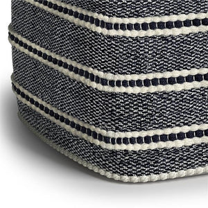 Square Woven Polyester Indoor & Outdoor Pouf – Water Resistant