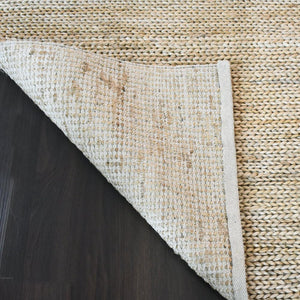 Hand-Knotted Jute Area Rug — Natural Fiber, Indoor & Outdoor